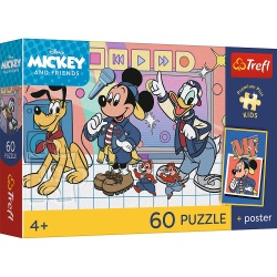 PUZZLE TREFL 60 PREMIUM PLUS KIDS MICKEY SI PRIETENII CU SORICEL SI POSTER
