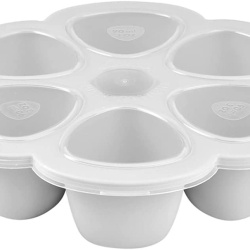 Recipient Multi-Porții din Silicon cu Capac BÉABA Maxi Porțiuni 6 x 90 ml, Formă pentru Congelare și Păstrare Hrană Bebeluși, Rezistență Termică la Cuptor și Microunde (-55°C la +210°C) - Img 7