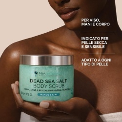 Scrub de Corp Exfoliant cu Sare de la Marea Moartă PraNaturals Mango și Kiwi 500 g, 100% Organic, Infuzat cu Uleiuri Naturale de Migdale Dulci și Grâu, Vegan, pentru Piele Catifelată și Revitalizată - Img 2