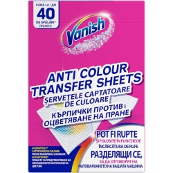 Servetele anti-transfer de culoare Vanish, 40 buc