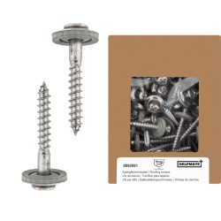 Set 150 Șuruburi pentru Tablă și Acoperișuri HELPMATE 4.5x35 mm, Oțel Inoxidabil A2 DIN 7995, Cap Înecat cu Șaibă și Garnitură EPDM, Amprentă PZ2, Rezistență Ridicată la Coroziune