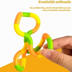 Set 2 Jucării Anti-Stres Tangle Fidget Toy, Jucărie Senzorială Articulată pentru Eliberarea Anxietății, pentru Copii și Adulți, Culori Vii - Img 4