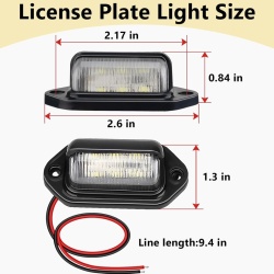 Set 2 Lămpi LED Albe pentru Numărul de Înmatriculare, 6-SMD, Impermeabile IP67, 12-24V - Img 8
