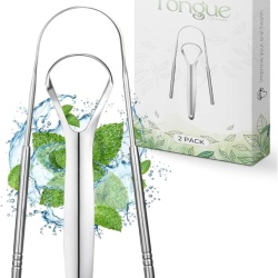Set 2 Raclete Curățătoare pentru Limbă din Oțel Inoxidabil (Model în Formă de U și Formă de Y), Igienă Orală Avansată, Respirație Proaspătă pentru Adulți și Copii