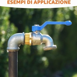 Set 2 Reducții / Adaptori din Alamă 3/4" Exterior x 1" Interior, Bucșă Filetată Hexagonală cu 2 Inele de Etanșare, pentru Apă, Gaz și Combustibil - Img 2