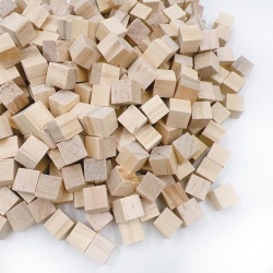 Set 200 cuburi din lemn natural netratat, 1 x 1 x 1 cm, blocuri mici pătrate din lemn masiv pentru bricolaj, craft, decorațiuni DIY și activități educative - Img 6