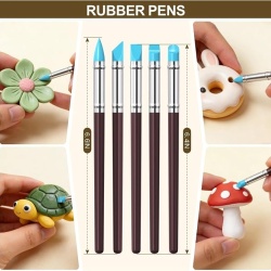 Set 27 unelte pentru modelaj și sculptură lut cu uscare la aer și pastă polimerică, kit complet accesorii pentru olărit, ceramică și proiecte DIY handmade - Img 2