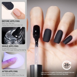 Set 3 în 1 Bază și Top Coat Vishine (3 x 16 ml): Base Coat, Top Coat Lucios No Wipe și Top Coat Mat (Matte & Shiny Finish), Compatibilitate Universală, Rezistență 28+ Zile, Formulă Sigură Soak-Off - Img 5