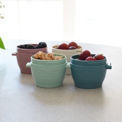 SET 4 RECIPIENTE SILICON SNAP&GO, MELII LUXE, 4*118 ML - Img 3
