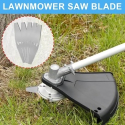 Set 5 lame metalice pentru trimmer si motocoasa Typec, cutite de taiere iarba si vegetatie, compatibilitate universala, Verde - Img 4