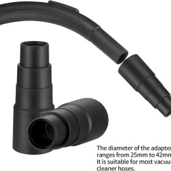 Set 6 Adaptoare Universale pentru Furtun Aspirator , Reductor Conectare Scule Electrice, Diametre 25mm - 42mm, PVC Negru - Img 6