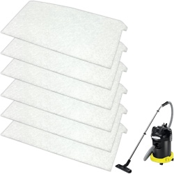 Set 6 Bucăți Filtre de Aer KFI 7520 Compatibile cu Aspiratoarele pentru Cenușă Kärcher AD 4 Premium