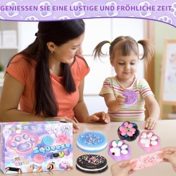 Set 8 Jucării Anti-Stres Mochi Squishy (4 Biscuiți și 4 Lăbuțe de Pisică), Jucării Senzoriale Kawaii pentru Relaxare și Cadouri, Material Flexibil și Plăcut la Atingere - Img 2