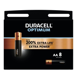 Set baterii R6 AA Duracell Optimum 1.5V, 8 buc