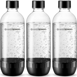 Set de 3 sticle de sifon Sodastream, 3 x 1 l, Negru