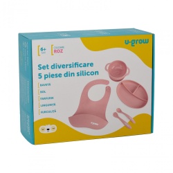 Set diversificare 5 piese silicon, roz - Img 7