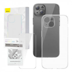 Set husa transparenta si sticla securizata Baseus Corning pentru iPhone 14