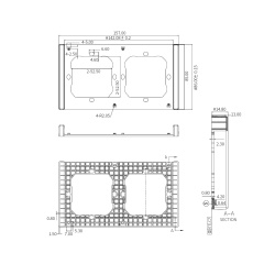 Sonoff 2 gang switch frame for M5-80 (SwitchMan) smart wall switches, white - Img 2