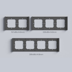 SONOFF SwitchMan M5 Wi-Fi / Matter smart wall switch, 2-gang, modular version, (new) gray (M5-2C-80M) - Img 4