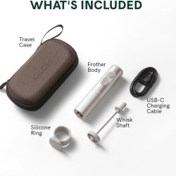 Spumumător de Lapte Portabil OutIn LattoGo, Electric, Reîncărcabil USB-C, Design cu Sită Inovatoare, Corp din Aluminiu, Ideal pentru Cafea și Latte Art - Img 3