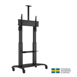 Stand TV mobil Multibrackets MB-6324, diagonala 60"-100", max. 90 kg, reglabil 1390-1740 mm, Negru, eligibil PNRAS/PNRR - Img 2