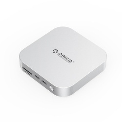 Stație de andocare Orico MiniLink 9-în-1 cu compartiment pentru hard disk SSD M.2 - Argintiu