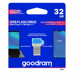Stick USB Goodram pendrive 32 GB USB 3.2 Gen 1 60 MB/s (rd) - 20 MB/s (wr) blue (ODD3-0160B0R11)