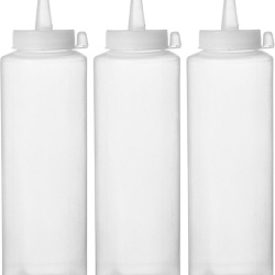 Sticla dispenser, Hendi, polietilena, transparent, 700ml, set 3 buc