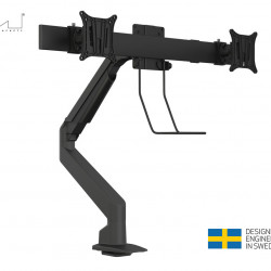 Suport 2 monitoare Gas Lift Multibrackets HD MB-5952, 15"-28", min.2-max.10kg / ecran, negru