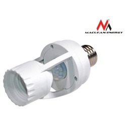 Suport de bec cu senzor de miscare si de amurg Maclean MCE24, 360°, E27, raza 6 m, reglare LUX 3–2000, timp aprindere 10s–5min, ideal pentru coridoare, pivnite, garaje - Img 5