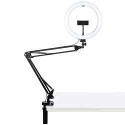 Suport de brat de birou Puluz cu LED Vlogging Ring de 26 cm PKT3090B - Img 2