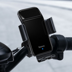Suport electric smartphone pentru bicicleta Baseus cu panou solar integrat 150 mAh negru (SUZG010001) - Img 5