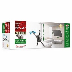 Suport telescopic TV Plat/ Curbat Barkan 3500.W, reglabil, 29"-65", 40 Kg, Alb - Img 8