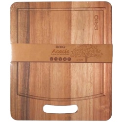 Tocător Premium Brio Acacia cu Mâner, Lemn de Salcâm, 35 x 30 x 1.5 cm