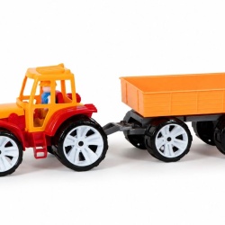 TRACTOR BAMS 3 CU REMORCA PORTOCALIU ROSU - Img 2