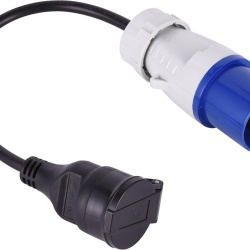 Adaptor Electric Electraline 20848043M, Tată–Mamă, 230V, 2 Poli + Împământare, IP20, pentru Camping și Prelungitoare