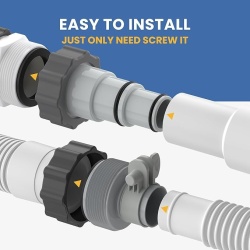 Adaptor furtun piscină Tip A și B compatibil Intex, pentru pompă de filtrare cu conexiune filetată - Img 7