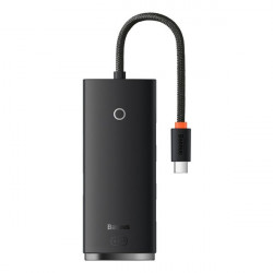 Adaptor HUB din seria Baseus Lite USB tip C - 4x USB 3.0 25cm negru (WKQX030301)