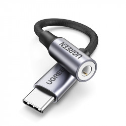 Adaptor pentru casti Ugreen cu mini mufa de 3,5 mm la USB tip C 10 cm negru (AV161 50631) - Img 7