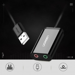 Adaptor Ugreen USB extern cu placa audio de sunet de 3,5 jack 15cm - Img 3