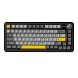 AJAZZ AK820 Max Plus Maillard Switch TFT Screen Bluetooth ,2.4G Wireless ,Wired RGB Hot-Swap Black-Grey-Yellow