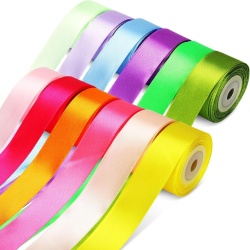 Bandă Satinată Decorativă 25 mm x 10 m, Panglică Textilă 100% Poliester pentru Ambalare Cadouri, Aranjamente de Nuntă, Crăciun și Proiecte Craft DIY