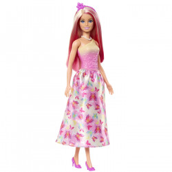 BARBIE PAPUSA BARBIE CU PARUL BLOND SI ROZ - Img 2
