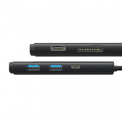 Baseus Lite Series Hub 6w1 USB-C la 2x USB 3.0 + USB-C + HDMI + SD/TF (negru) - Img 4