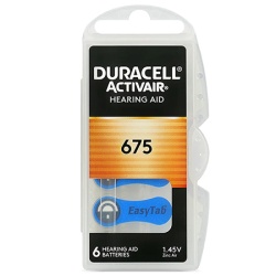BATERIE AUDITIVA DURACELL 675 BLISTER 6 BUC