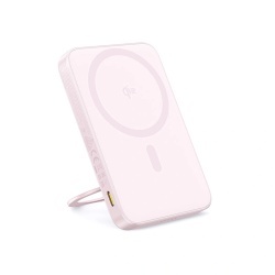 Baterie externa Baseus PicoGo Qi2 Magnetic 5000mAh, 20W, cu cablu USB-C 30cm inclus, Roz