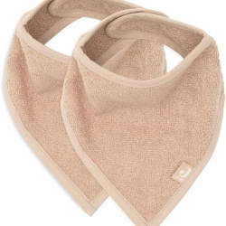 Baveta Bandana din Bumbac Biscuit Set de 2 Bucati, Jollein