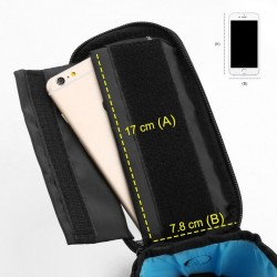 Borseta bicicleta Wozinsky cu husa telefon impermeabila pentru telefoane pana in 6.5 inch, cablu jack 3.5 mm inclus , montare pe cadru , 1.5 L , neagra - Img 5