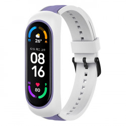 Bratara Dual Color pentru Xiaomi Mi Band 6 / 5 / 4 / 3 white-purple
