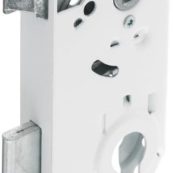 Broască Îngropată Yale Y50R-A40/B/SF, Închidere cu Cilindru / Butuc, Backset Ax 40 mm, Înălțime Casetă 135 mm, Limbă Reversibilă Stânga/Dreapta, Placă Frontală Rotunjită 230 mm, Oțel Vopsit Alb, pentru Uși Intrare, Tehnice și Serviciu